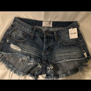 One Teaspoon ripped jean shorts